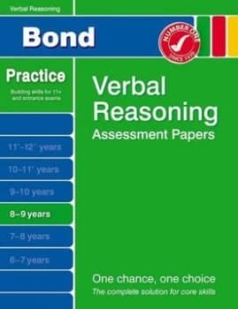 Bond Verbal Reasoning Assessment Papers 8-9 Years by J M Bond Paperback