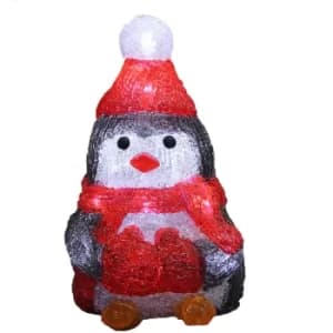 LED Lights Christmas Acrylic Decoration Indoor Xmas String Holiday Battery Operated Penguin