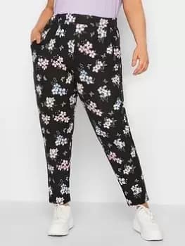 Yours Double Pleat Harem Butterfly - Black, Size 16, Women