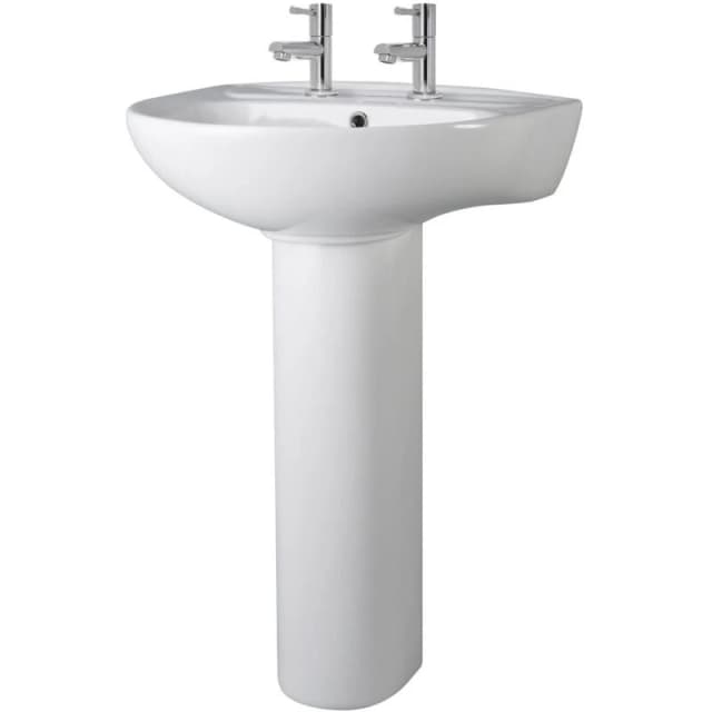 NUIE Nuie - Melbourne Basin and Full Pedestal 550mm Wide - 2 Tap Hole cml003