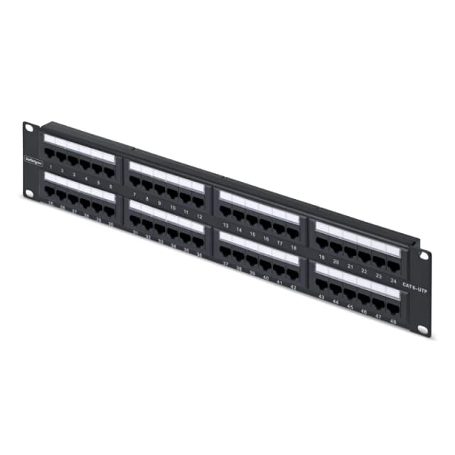 StarTech.com 48-Port 2U Rackmount Cat6 Patch Panel. RJ45. UTP. 110 Pun