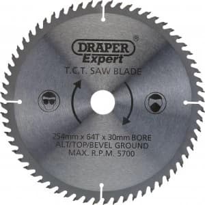 Draper Expert Circular Saw Blade 254mm 64T 30mm