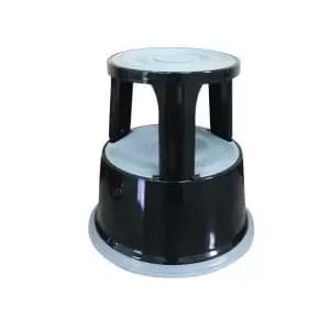 Q-Connect Metal Step Stool Black KF04845 KF04845