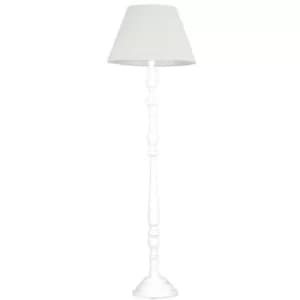 Fan Europe BOURLESQUE Floor Lamp with Tapered Shade Wood, Fabric Lampshade 45x155cm