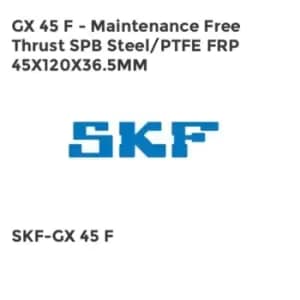 GX 45 F - Maintenance Free Thrust SPB Steel/PTFE FRP 45X120X36.5MM