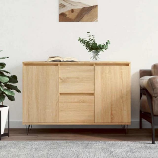 VIDAXL Sideboard Sonoma Oak 104x35x70cm Engineered Wood Vidaxl 8720845907860