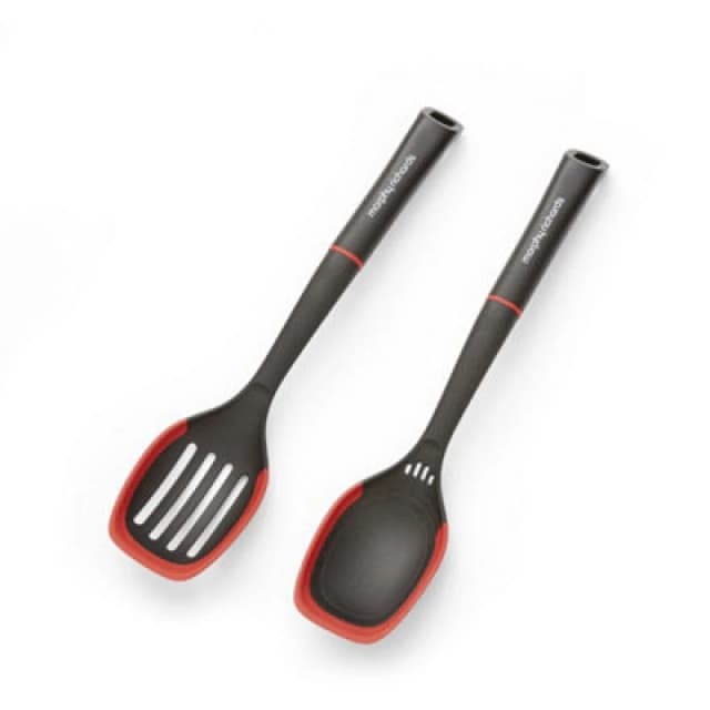 Morphy Richards Solid Spoon and Slotted Spoon Utensil Set in Black One Size Unisex 5056765490025