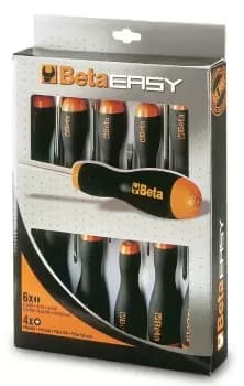 Beta Tools 1263 /D6 6pc Beta GRIP Screwdriver Set Slotted/Flat & Phillips (Box)