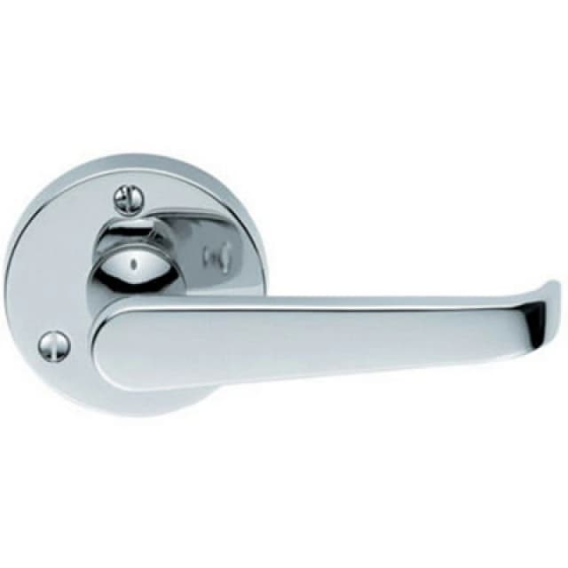 Loops PAIR Victorian Straight Shaped Lever on 59mm Round Rose Polished Chrome Handle Multi