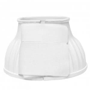 Saxon Ribbed Touch Tape Bell Boots - White