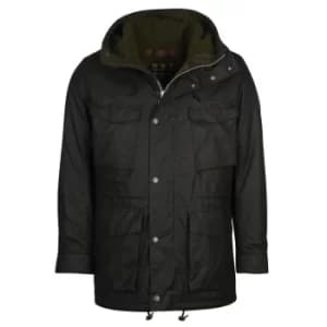 Barbour Mens Nautic Wax Jacket Black Small