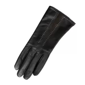 Eastern Counties Leather Womens/Ladies Sadie Contrast Panel Gloves (L) (Black/Brown)