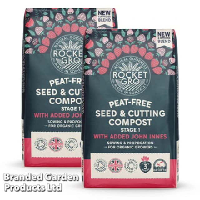 Thompson & Morgan Rocketgro Peat-Free Seed & Cutting Compost With Added John Innes 20 Litre X 2 Units