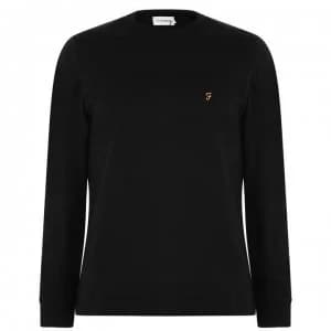 Farah Vintage Long Sleeve Dennis T Shirt - Dp Black 006