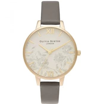 Lace Detail Nude Gold & London Grey Watch