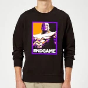 Avengers Endgame Thanos Poster Sweatshirt - Black