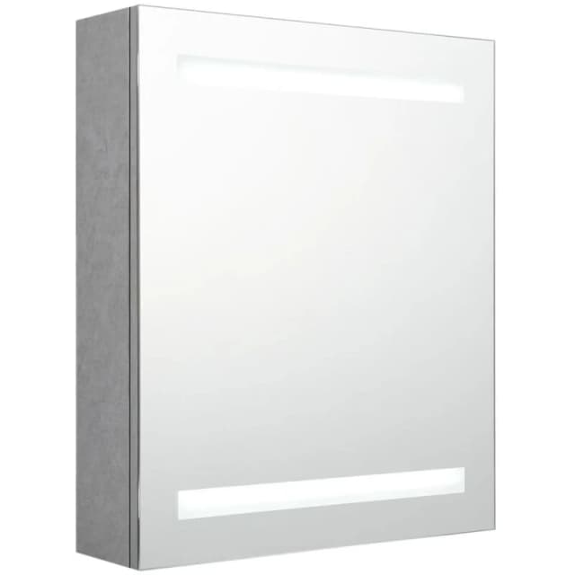 vidaXL LED Bathroom Mirror Cabinet Concrete Grey 50x14x60 cm, Grey 326479