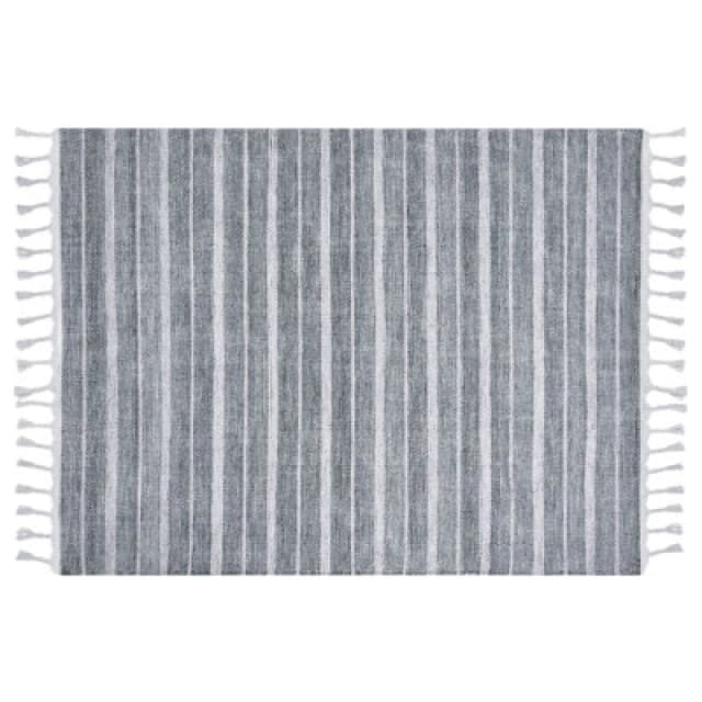 Beliani Rug Bademli Light Grey 140 X 200 Cm