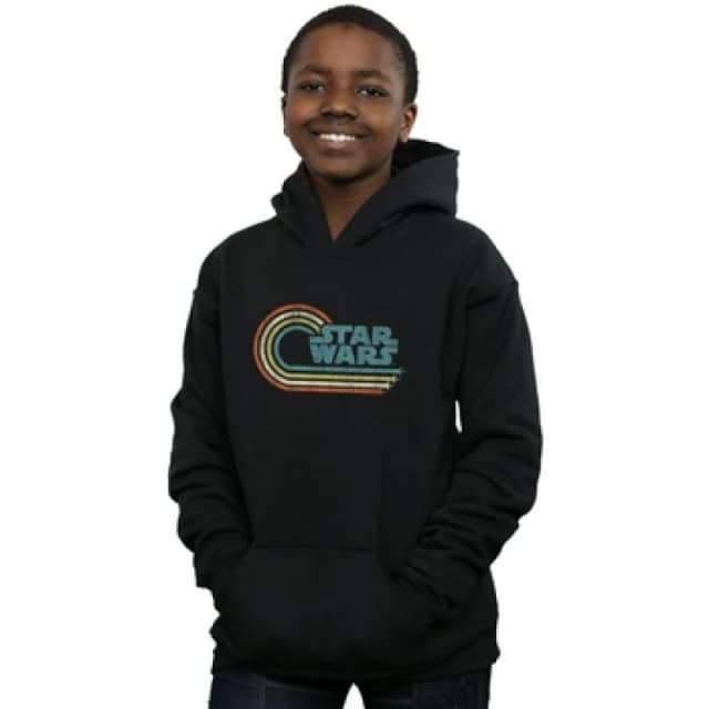 Star Wars Retro Wave Logo Hoodie Black male