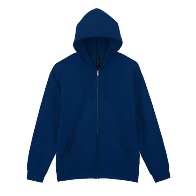 Gildan Mens Softstyle Fleece Midweight Full Zip Hoodie in Navy Size: Medium Navy Male M