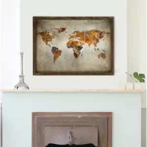 MZM767 Multicolor Decorative Framed MDF Painting