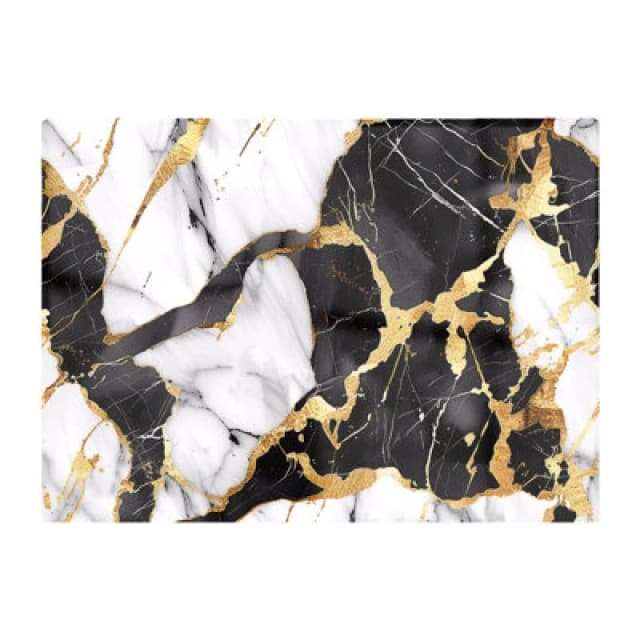 Warren Reed Designer Gold And Black Marble Effect Chopping Board