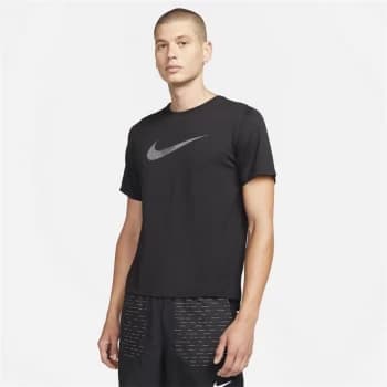 Nike Dri-FIT Run Division Miler Mens Short-Sleeve Hybrid Running Top - Black