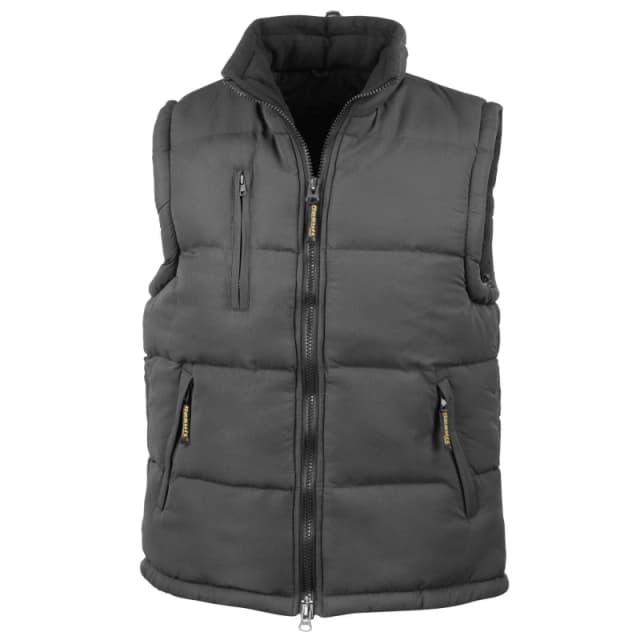 Result Result Men Padded Body Warmer in Black Size: X-Small Black XS Male 5063470512058