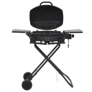 Vidaxl Portable Gas BBQ Grill With Large Cooking Zone Black
