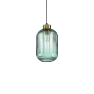 Mint-1 Indoor Glass DomeCeiling Pendant Lamp 1 Light Green, E27
