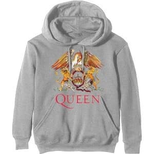Queen - Classic Crest Unisex Medium Hoodie - Grey