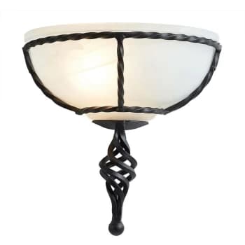 Pembroke - 1 Light Indoor Wall Uplighters Black, E27 - Elstead