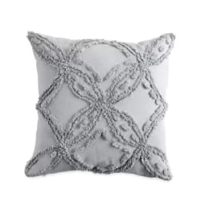 Peri Home Metallic Chenille Cushion 45cm x 45cm, Grey
