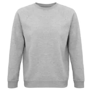 SOLS Unisex Adult Space Organic Raglan Sweatshirt (3XL) (Grey Marl)