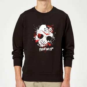 Friday the 13th Mask Splatter Sweatshirt - Black - 5XL