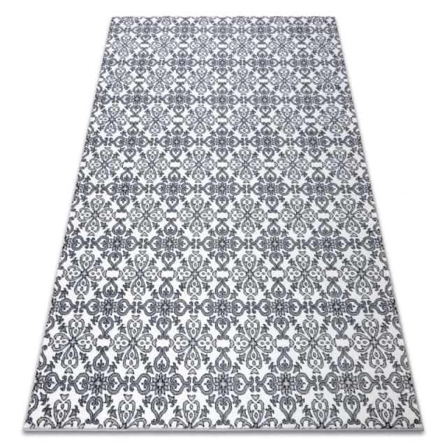 RugsX Argent Rug in White Size: 133cm x 190cm White Unisex 133cm x 190 cm