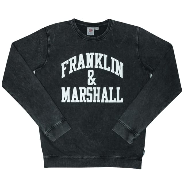 Franklin and Marshall Vintage Arch Crew Sweat - Black 9 - 10 Years