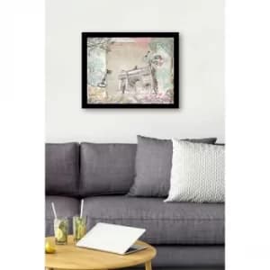 SC0655 Multicolor Decorative Framed MDF Painting