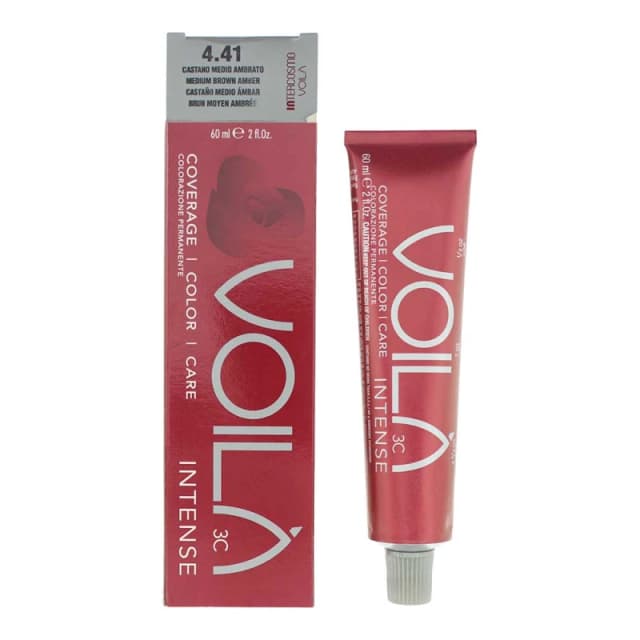 Intercosmo Voila 3c Intense 4.41 Medium Brown Amber Hair Colour 60ml