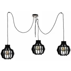 Keter Bento Cluster Pendant Ceiling Light Small Black, 3x E27