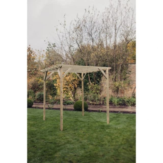 Churnet Valley Garden Furniture Ltd Contemporary Pergola - Timber - L240 X W240 X H230 Cm - Partially Assembled