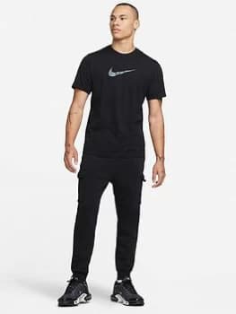 Nike NSW Repeat Fleece Cargo Pants - Black/White, Size L, Men