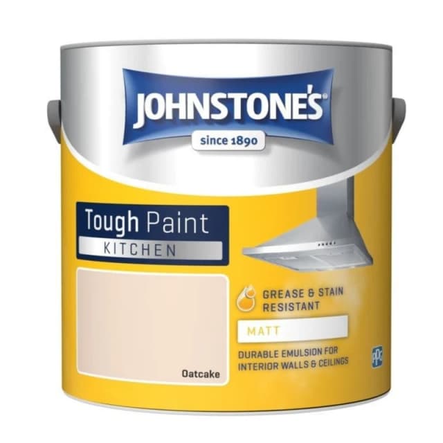 Johnstone's Kitchen Matt Tough Emulsion Paint, 2.5L, Oatcake