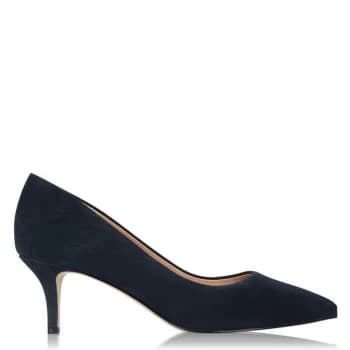 Linea Kitten Heel Shoes - Navy Suede