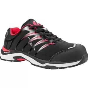 Albatros Mens Twist Low Lace Up Safety Shoe (4 UK) (Black/Red)