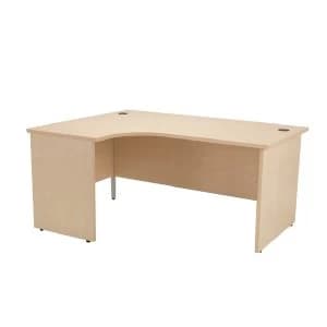 Jemini Maple Left Hand Panel End Radial Desk 1600mm KF838065