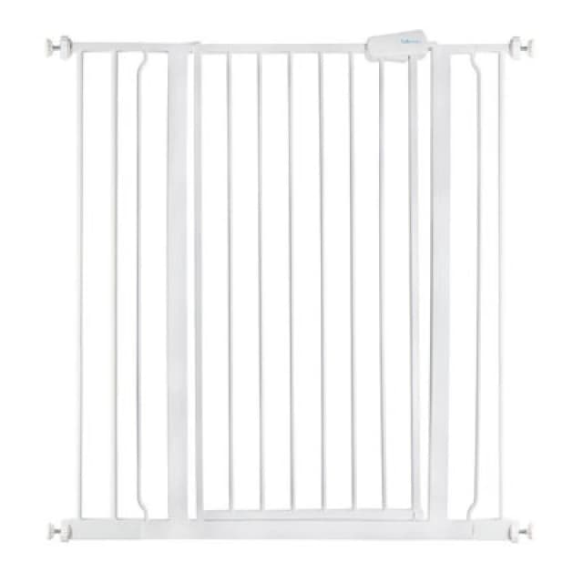 Safetots Extra Tall Metal Safety Gate Pressure Fit, 94.3Cm - 101.9Cm, White, 104Cm In Height, Extra Tall Baby Gate