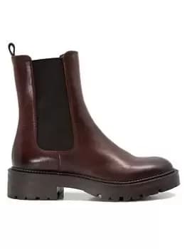 Dune London Picture Cleated Chelsea Boot - Brown, Size 6, Women
