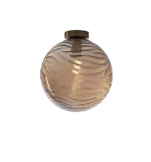 Nereide Globe Flush Ceiling Light, Champagne, E27