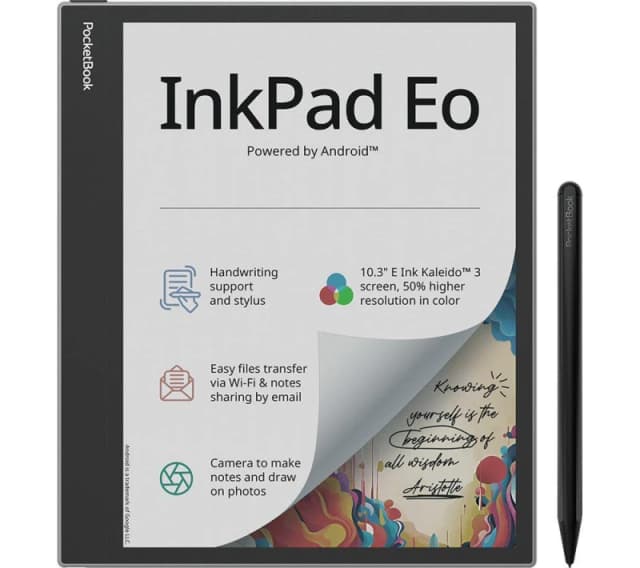 PocketBOOK InkPad Eo Color 10.3" eReader - 64GB, Mist Grey, Silver/Grey 7640152097379